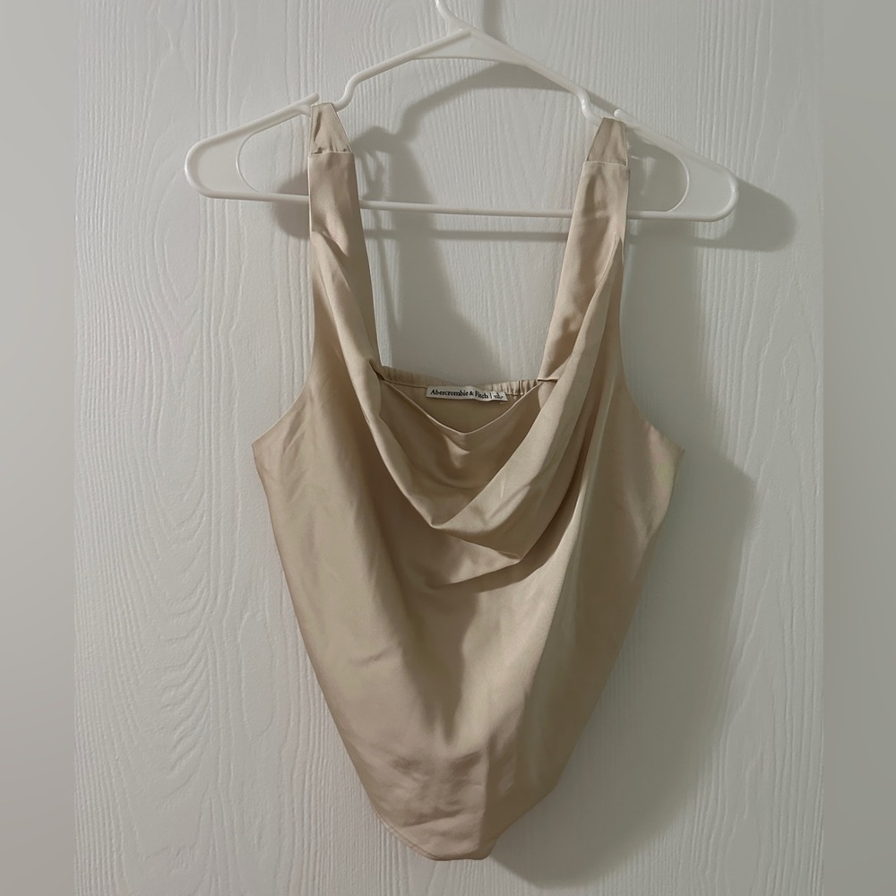Abercrombie & Fitch champagne cowl neck top. Brand new with tags!